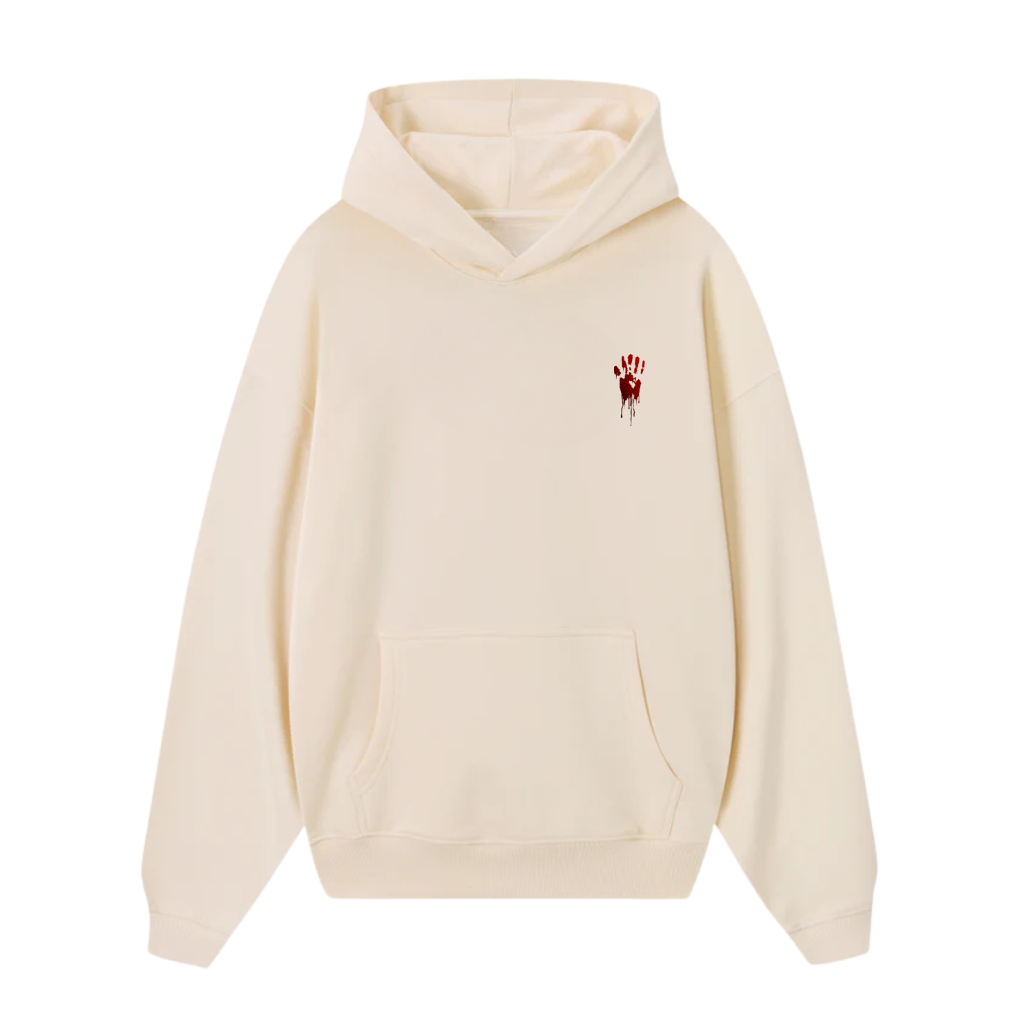 Distopic Bear Hoodie Cream