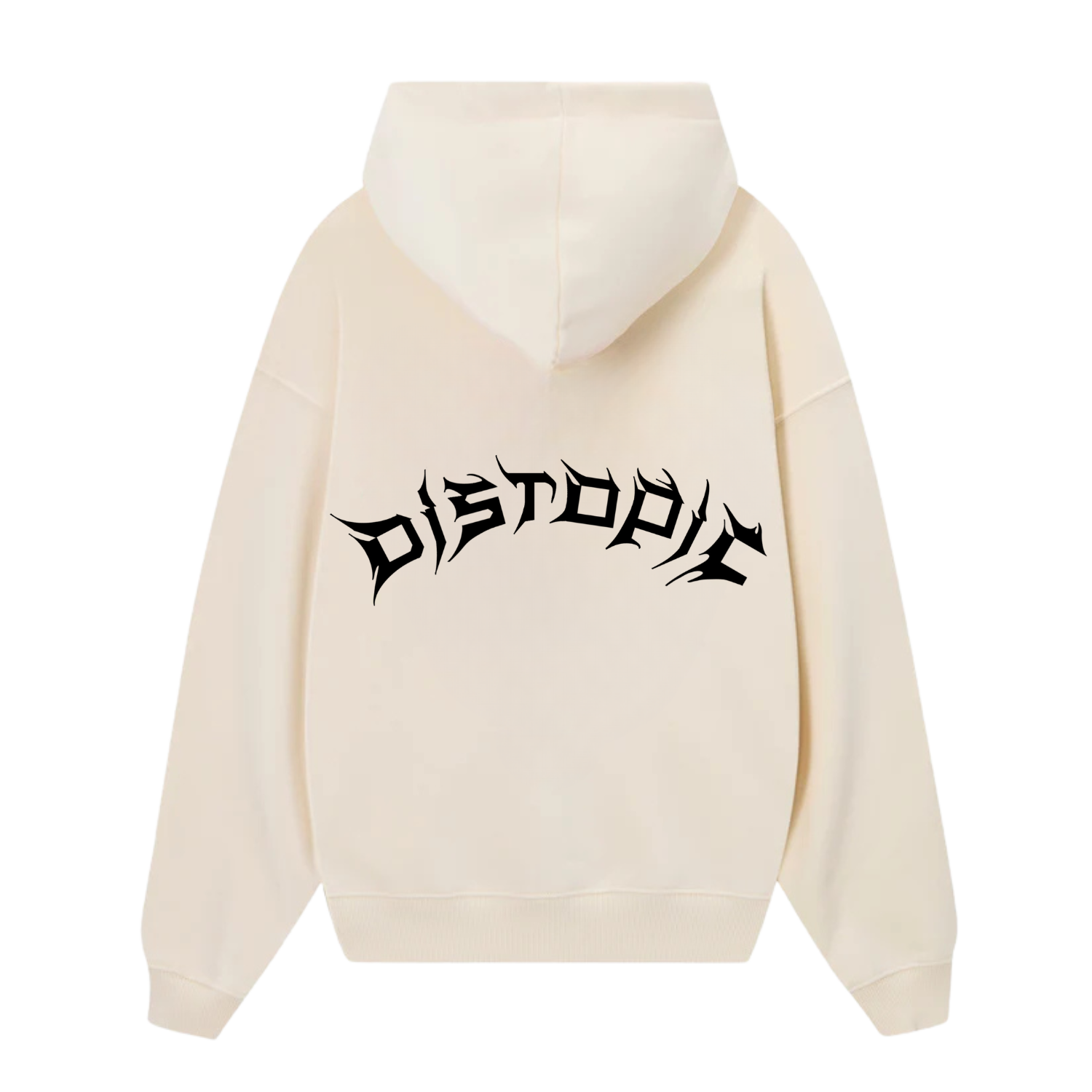 Logo Zipped Hoodie Cream