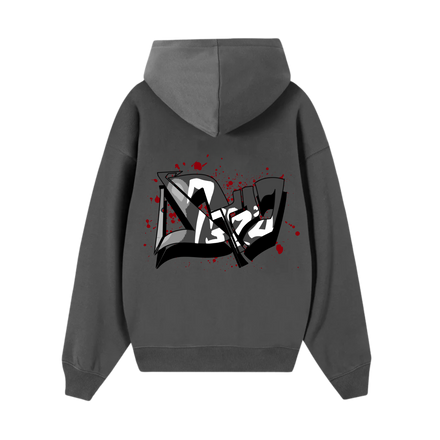 Distopic Bear Hoodie Anthracite